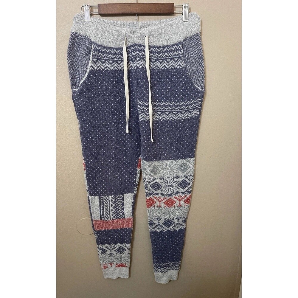 Free People Snuggle Up Fair Isle Plush Joggers Women’s Size XS
